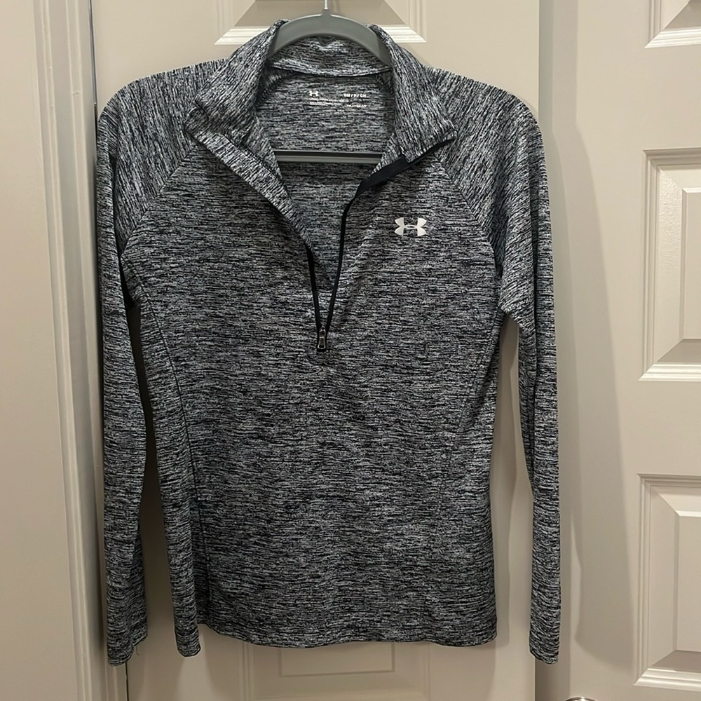 Woman’s Under Armor Grey Athletic Zip Up